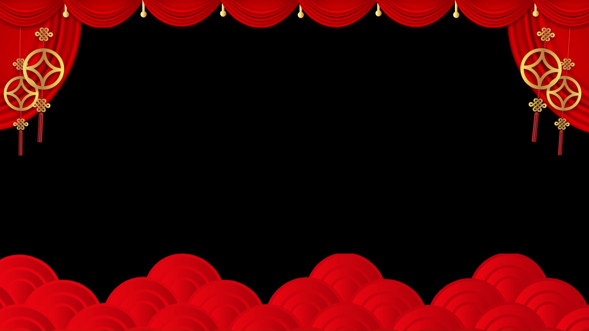 红色喜庆中国风新年拜年祝福边框春节新春视频边框视频的预览图