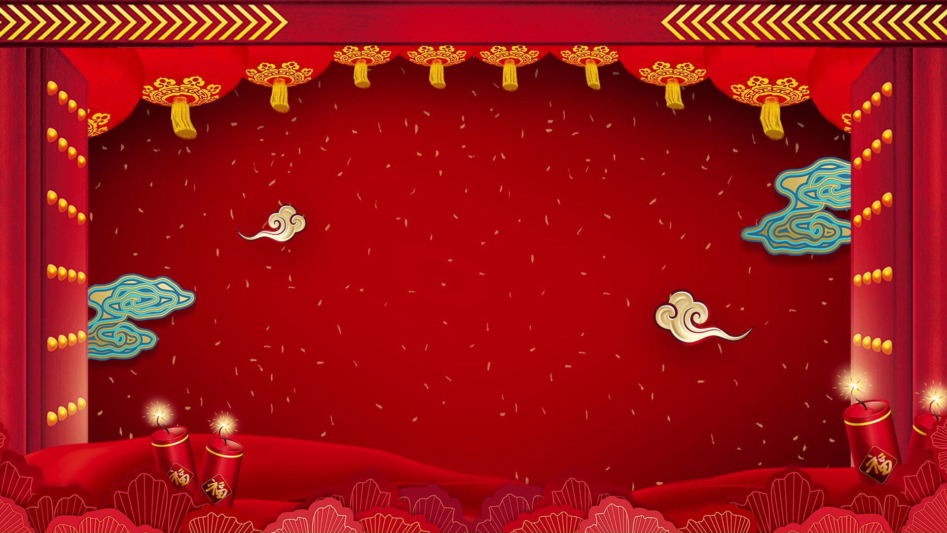喜庆红色春节新年过年开业开门红开门大吉视频背景视频的预览图