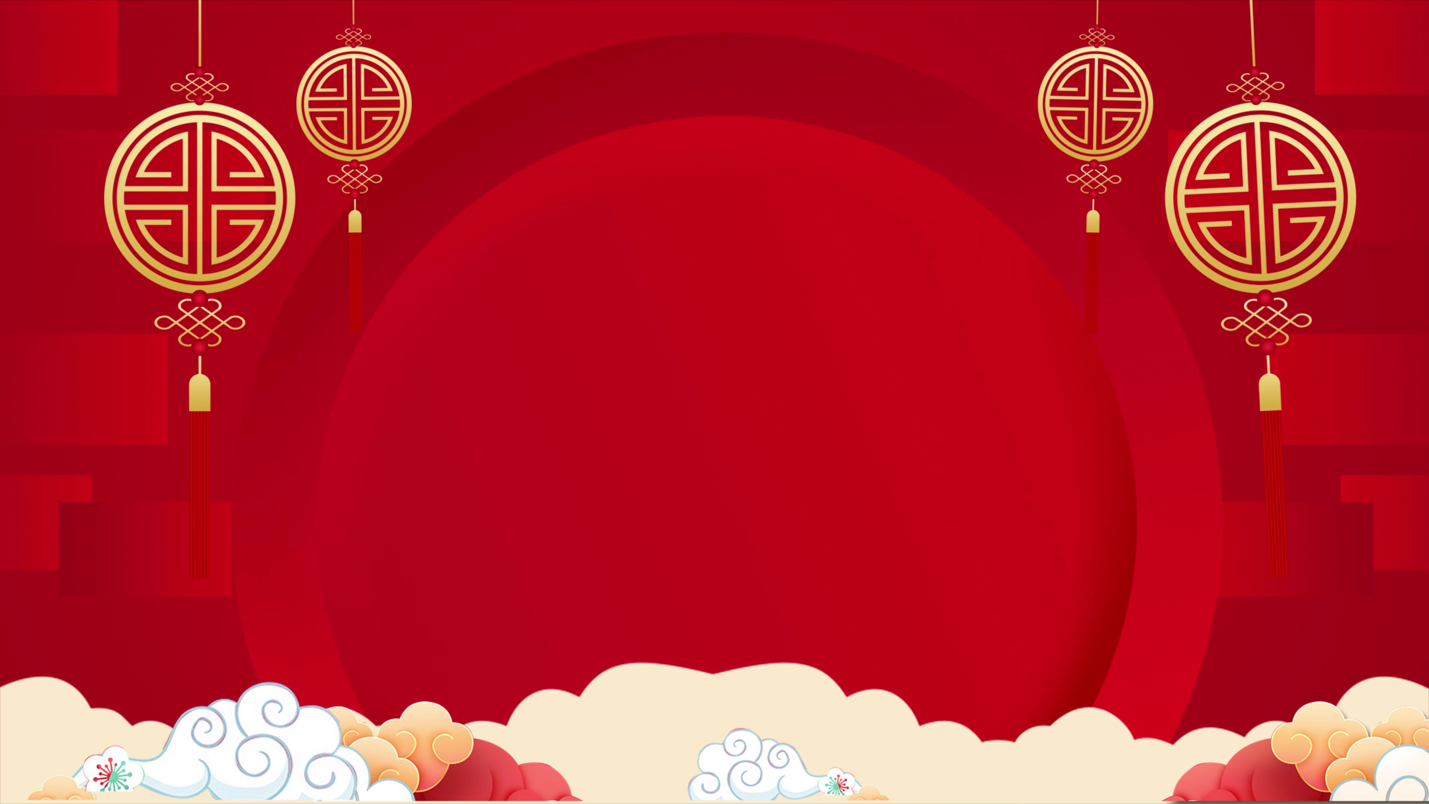 中国风新年春节新春开门红喜庆红色灯笼视频背景视频的预览图