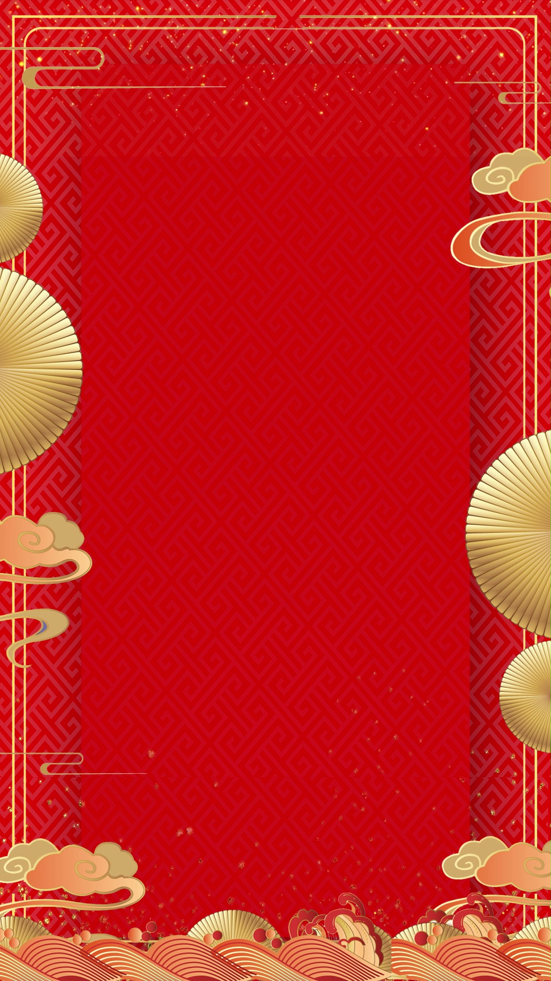 竖屏烫金红金新年春节喜庆竖版海报视频背景视频的预览图