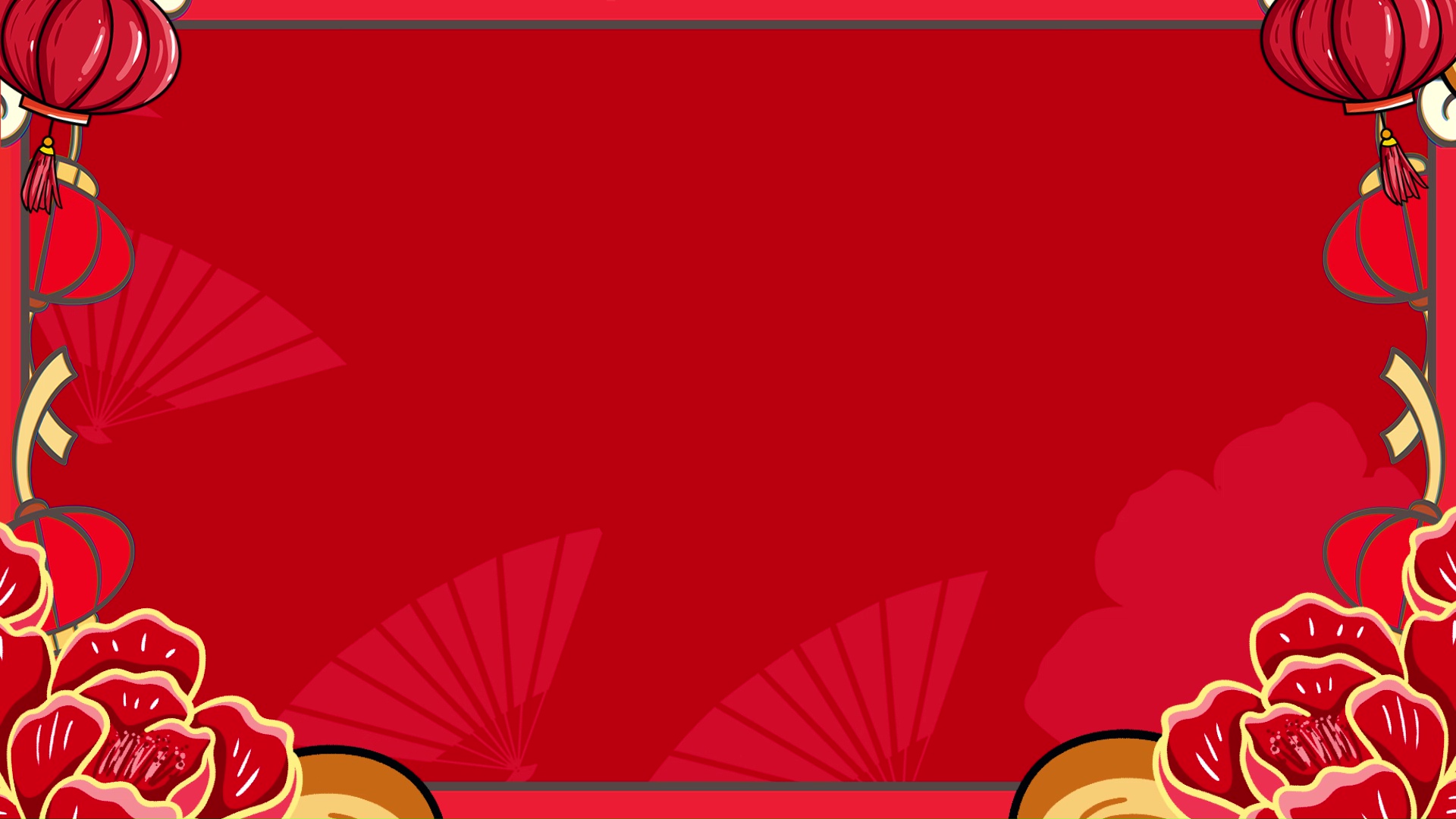 国潮春节新春红色喜庆动态视频背景视频的预览图