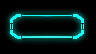 蓝色科技电竞发光边框标题框带通道素材视频的预览图