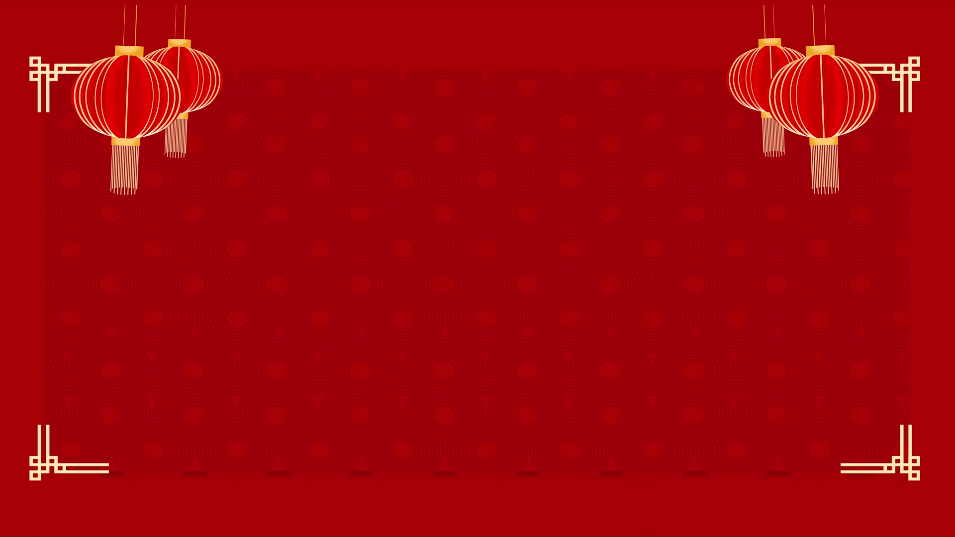 喜庆春节新年红色灯笼简约动态视频背景视频的预览图