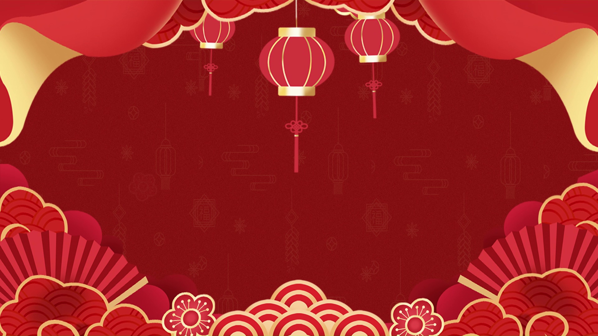 春节新年喜庆中国风红色竖版视频背景海报视频的预览图