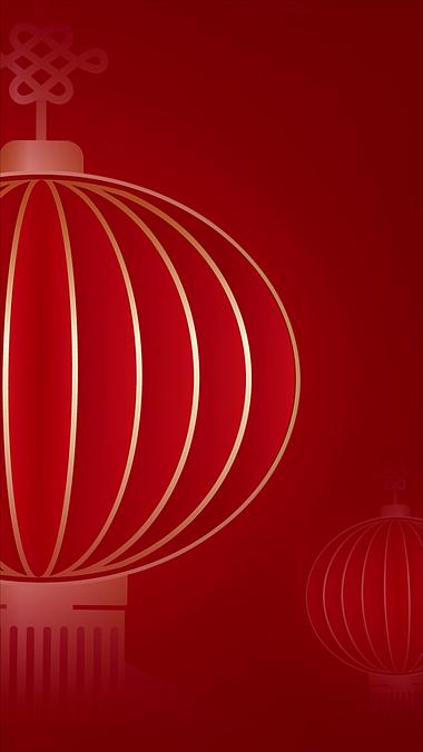 竖屏新年春节新春灯笼喜庆中国风传统红色竖版视频背景视频的预览图