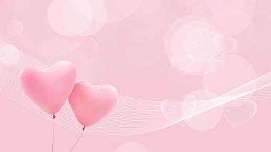 粉色浪漫温馨爱心气球动态视频背景视频的预览图