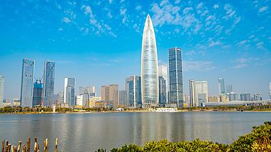 8K大气延时中国华润大厦深圳城市CBD视频的预览图