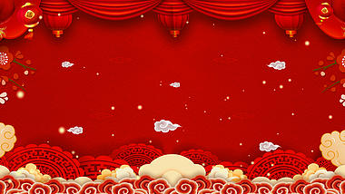 原创春节晚会红金色中国风新年视频背景ae模板视频的预览图