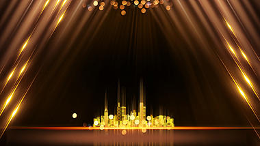 黑金粒子商务城市大气光效舞台背景视频的预览图