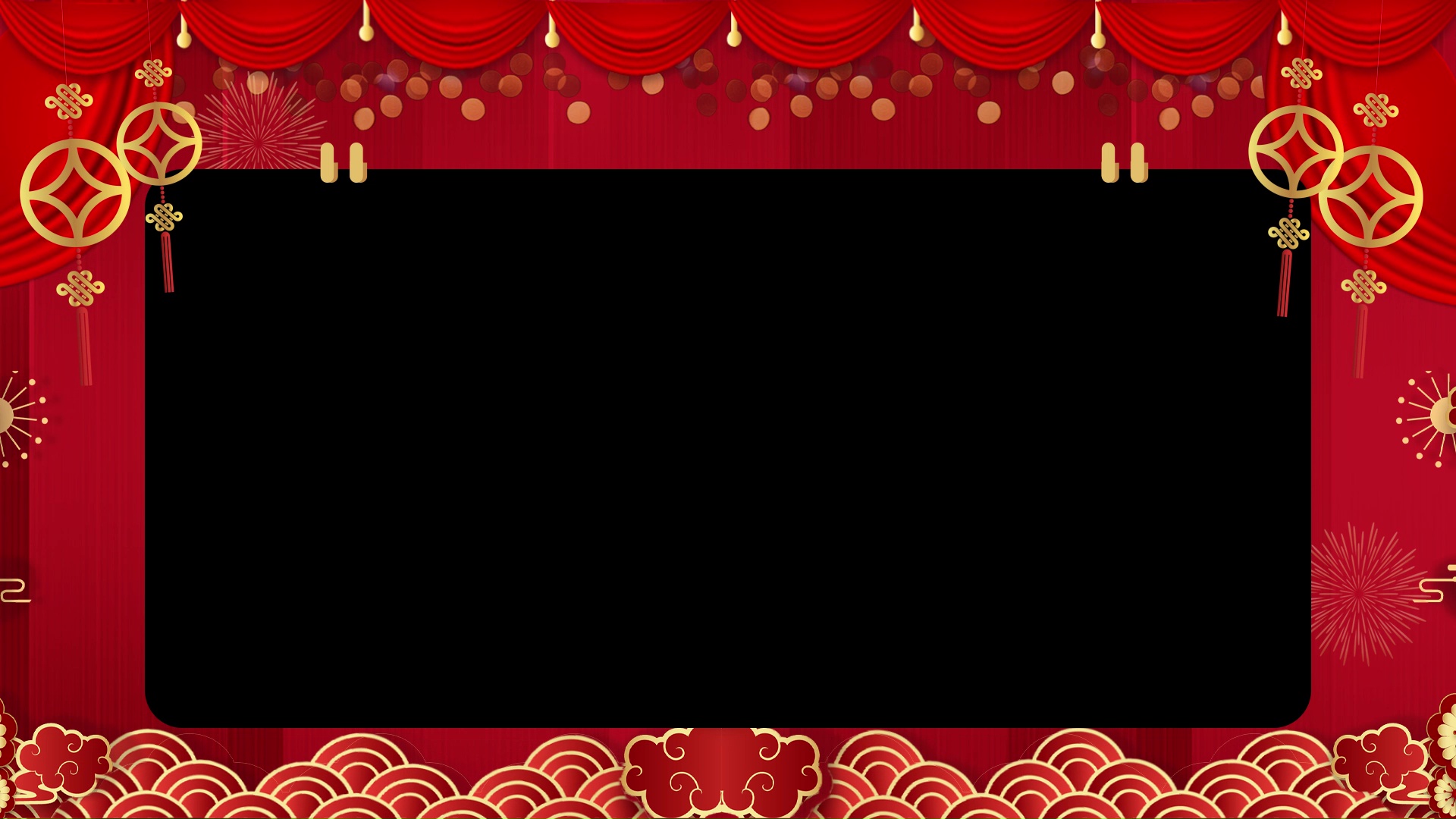 春节新年中国风拜年祝福边框红色视频边框视频的预览图