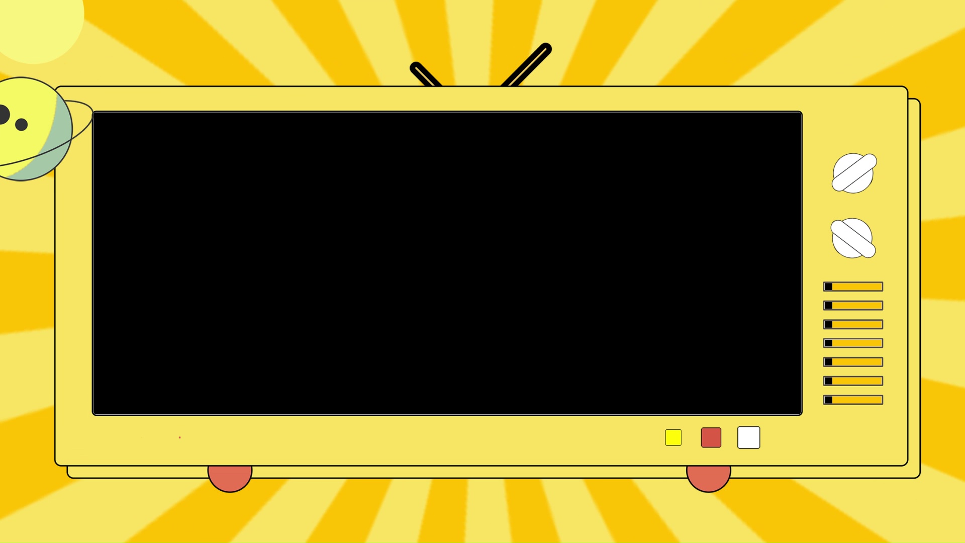 电视机边框黄色视频背景视频的预览图
