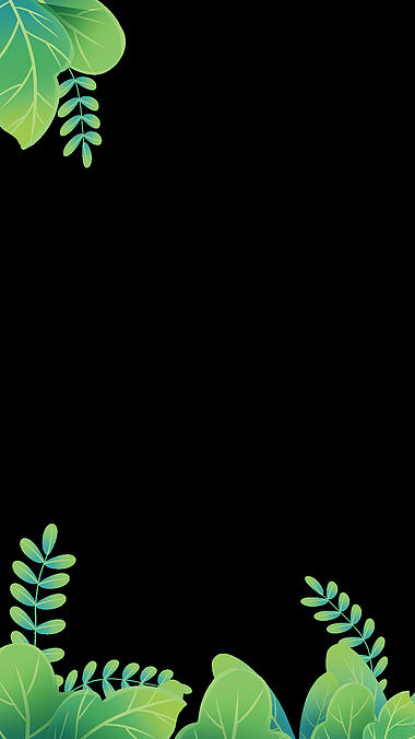 竖屏春天植物绿叶叶子边框小清新绿色视频边框视频的预览图