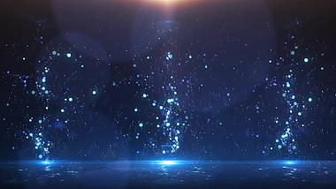 唯美浪漫梦幻蓝色上升粒子视频背景视频的预览图