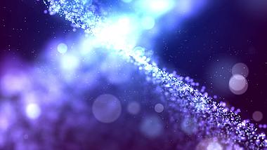 紫色蓝色渐变唯美梦幻光效粒子视频背景视频的预览图