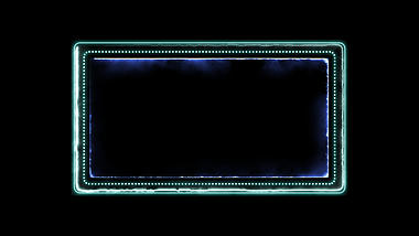 蓝色发光标题框标题栏边框视频的预览图
