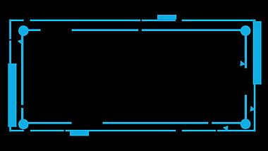 蓝色科技边框标题框标题栏简约几何视频框视频的预览图