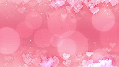 粉色浪漫唯美爱心粒子飘散舞台视频背景视频的预览图
