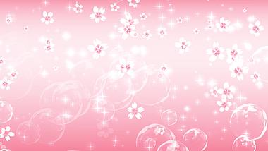 粉色浪漫唯美花朵气泡飘落情人节视频背景视频的预览图