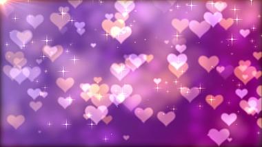 粉紫色浪漫爱心粒子飞升情人节婚礼唯美视频背景视频的预览图