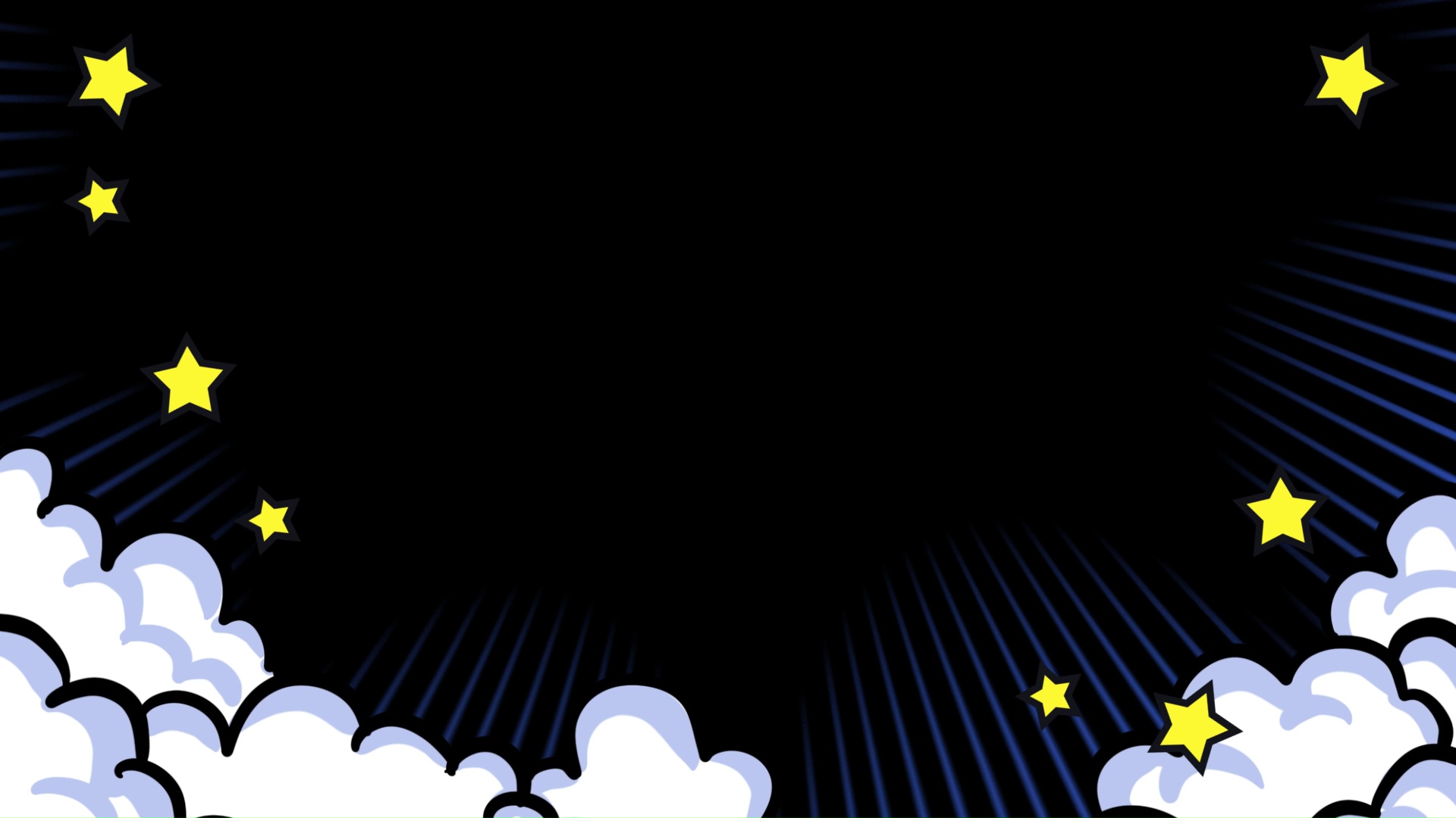 卡通漫画云朵波普风漫画线放射线边框视频的预览图