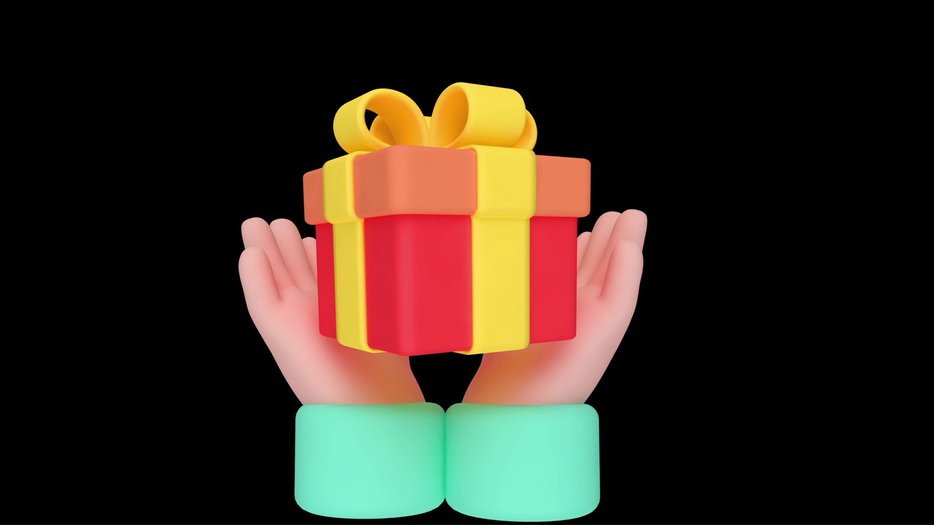 3d立体C4D手棒礼物盒礼物盒视频的预览图