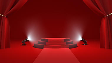 3d立体C4D舞台帷幕灯光场景帷幕视频背景视频的预览图