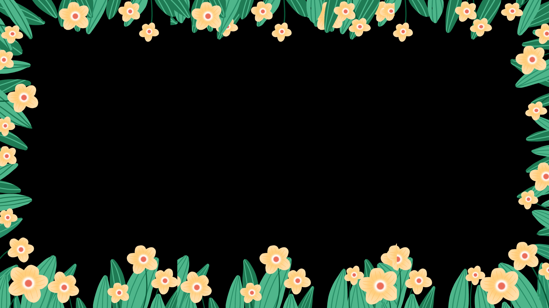 春天立春夏天植物花卉黄色小花边框拍照框文字框视频边框视频的预览图