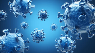 原创C4D细胞微生物病毒疫情蓝色视频背景视频的预览图