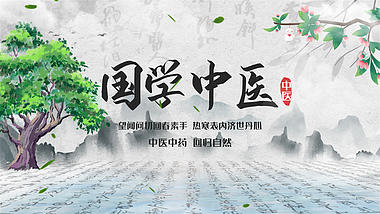 中国中医养生古风宣传水墨古风中国风视频AE模板视频的预览图