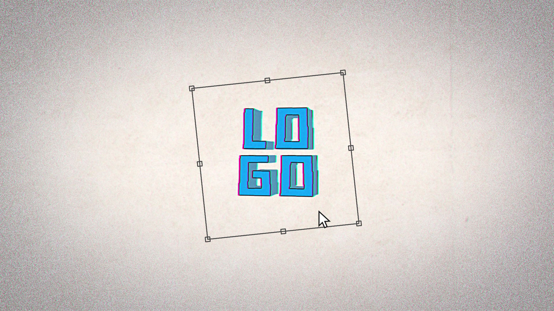 创意复古像素金色三维LOGO演绎展示视频的预览图