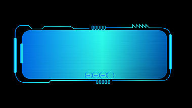 科技蓝色渐变边框标题框标题栏视频的预览图
