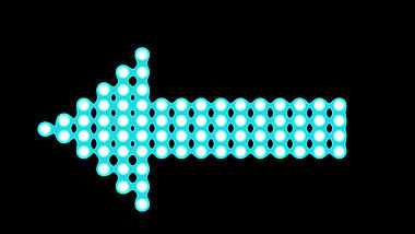 蓝色科技感霓虹灯箭头科技符号视频的预览图