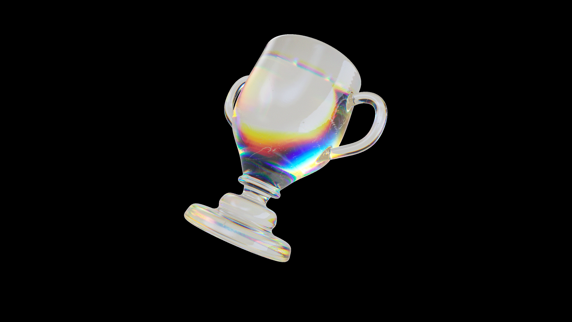 素材标题玻璃透明色散奖杯促销装饰3D立体C4D视频的预览图