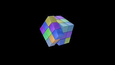 旋转的魔法C4D立体3d彩色视频的预览图