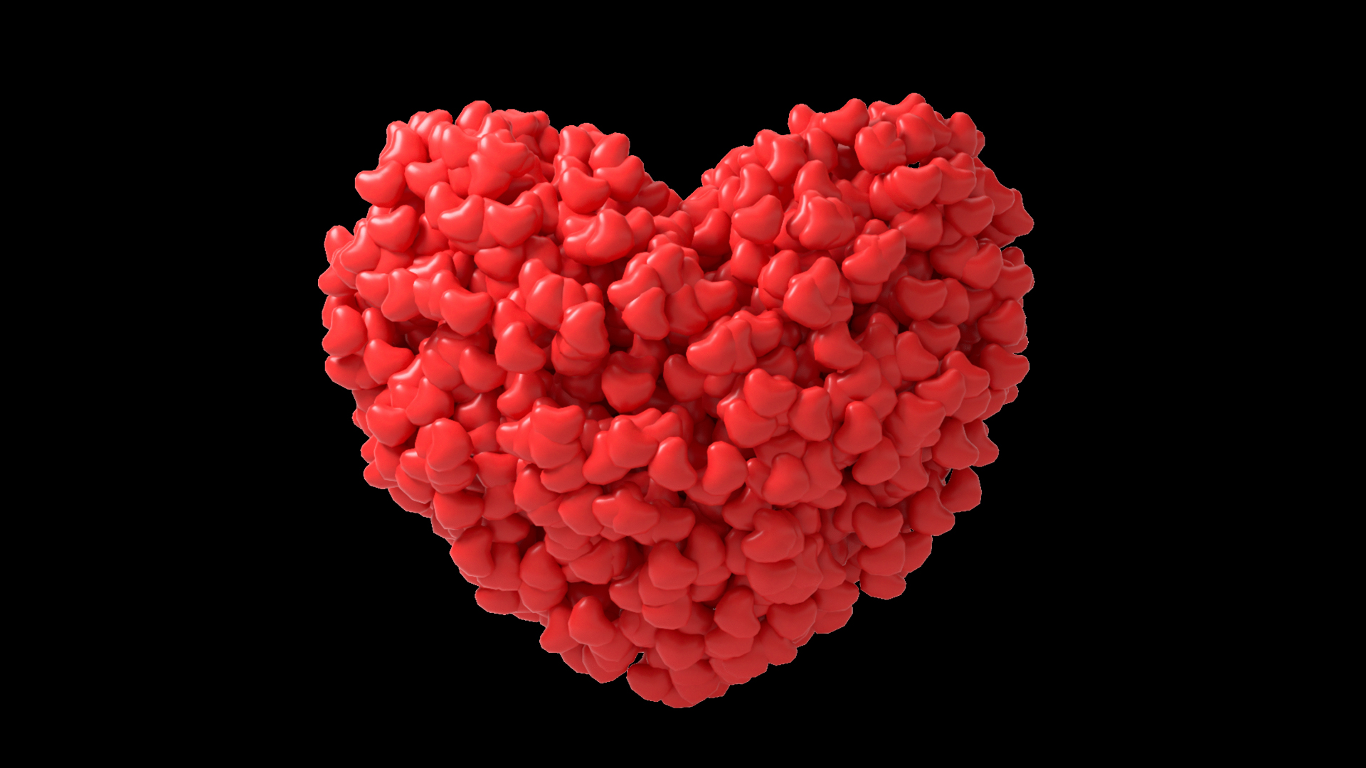 C4D立体3d三维爱心红心情人节视频的预览图