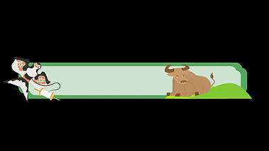 清明节放风筝牧牛绿色标题框边框标题栏视频的预览图