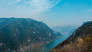 8K实拍长江三峡西陵峡自然风光风景延时视频的预览图