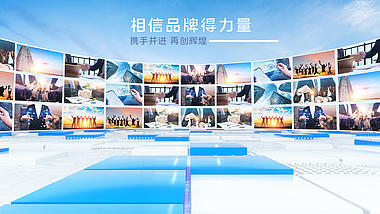 简洁企业照片墙图文片头展示AE模板视频的预览图