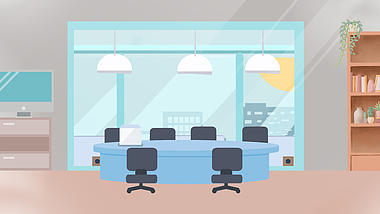 商务办公会议室办公室场景室内视频背景mg动画场景视频的预览图
