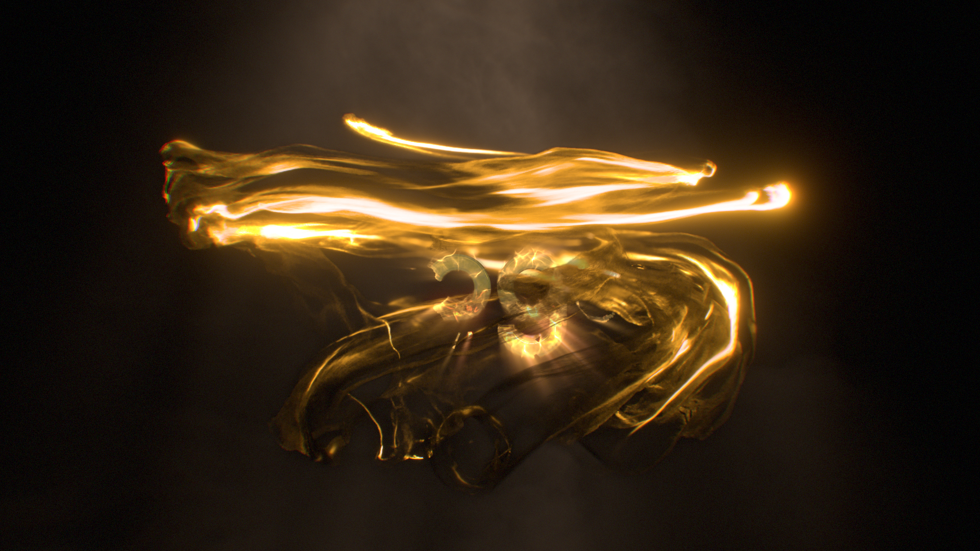 大气金色魔法烟雾粒子围绕LOGO片头视频的预览图
