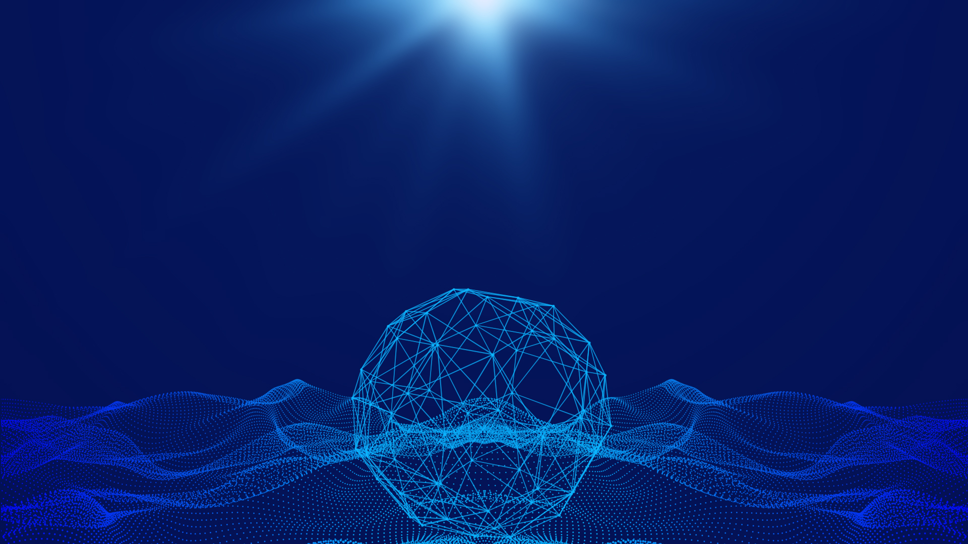 原创科技感粒子球蓝色简约商务视频动态背景视频的预览图