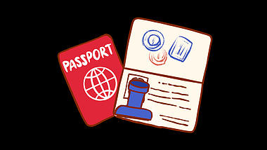 护照盖章出国旅游安检视频的预览图