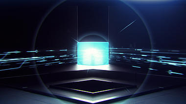 科技感光效能量方块LOGO片头视频的预览图