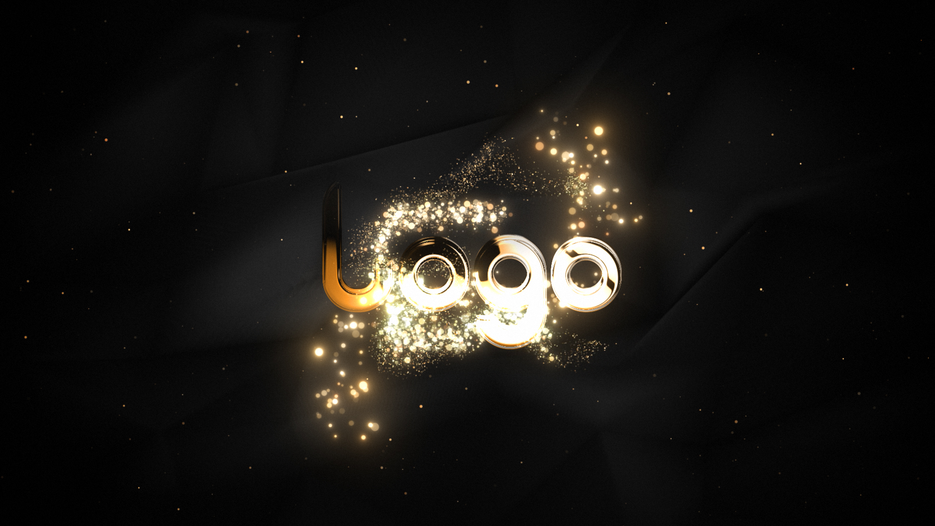 简短奢华金色粒子LOGO展示演绎视频的预览图
