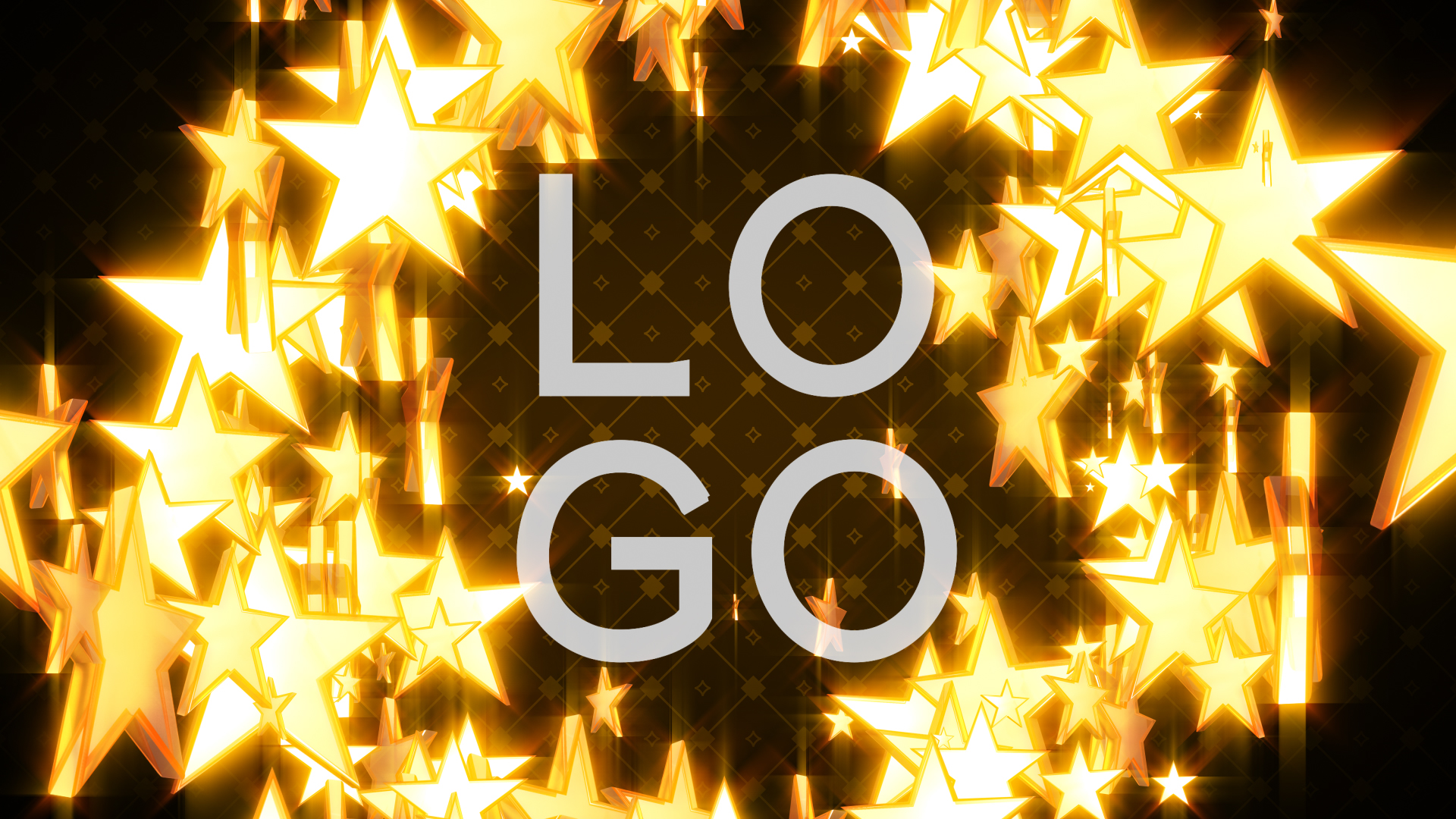 大气金色星星颁奖揭幕LOGO展示演绎视频的预览图