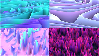三维抽象流体背景视频ae模板视频的预览图