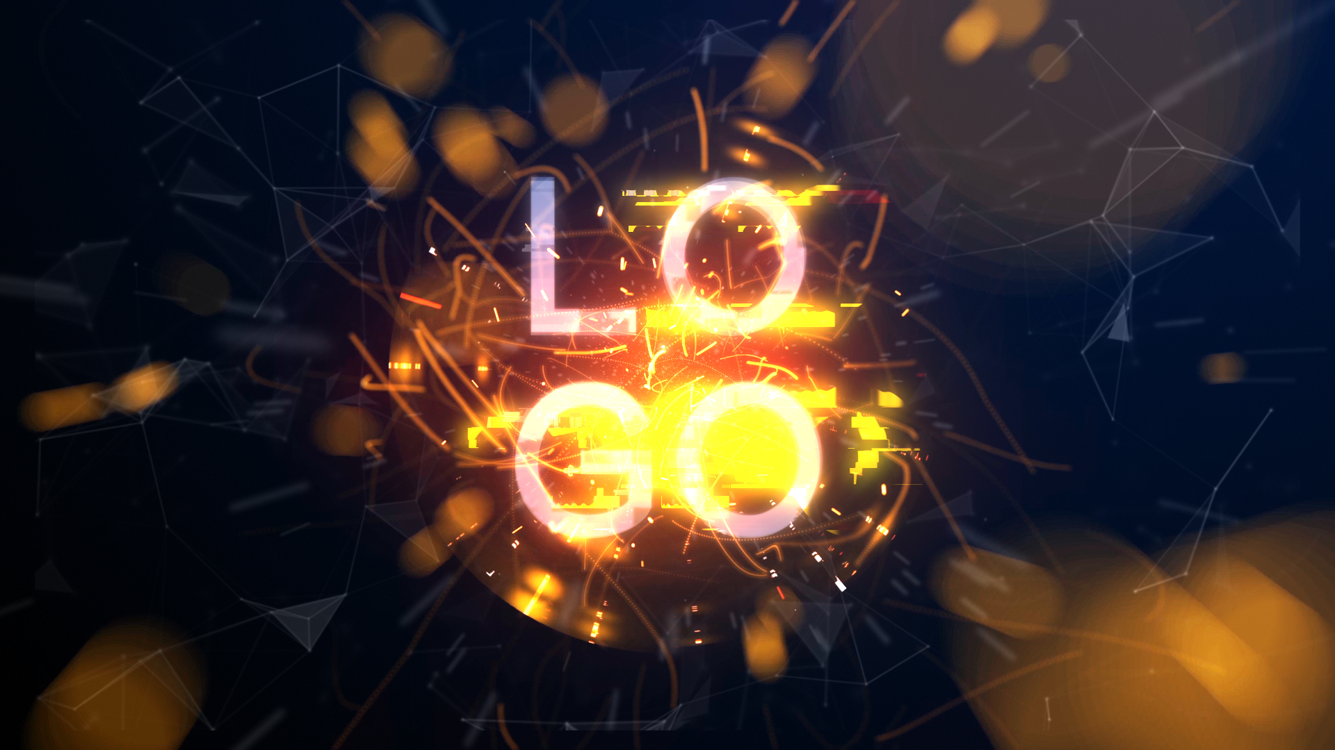 简短金色粒子能量冲击LOGO展示演绎视频的预览图