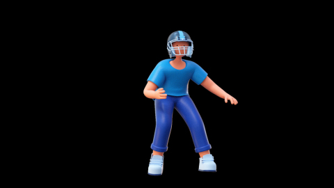 运动人物橄榄球C4D立体3d素材视频的预览图