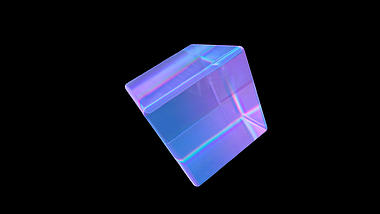 C4D玻璃3D立体炫彩立方体几何形状视频的预览图