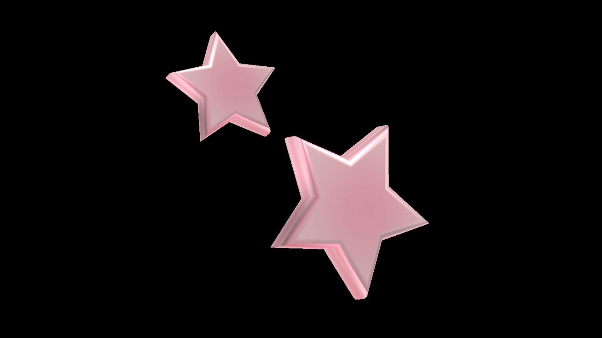 C4D立体3D粉色五角星金属带通道素材视频的预览图